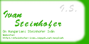 ivan steinhofer business card